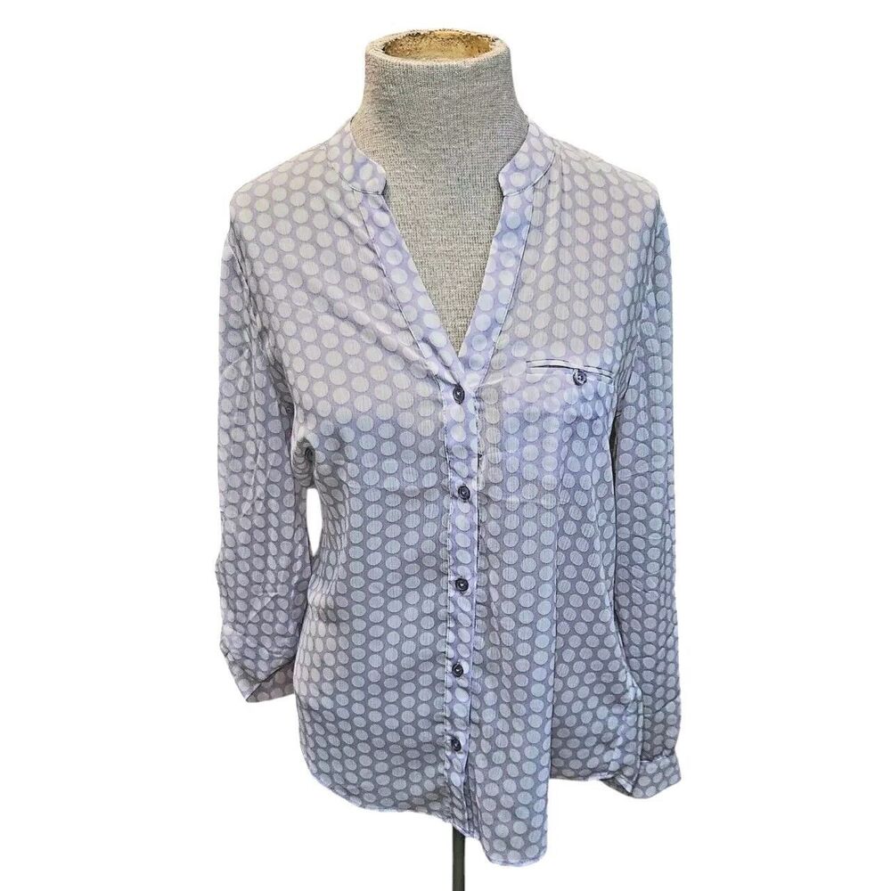 Kut From The Kloth NWT Women’s Semi Sheer Blouse Size S Lavender Long Sleeve Top